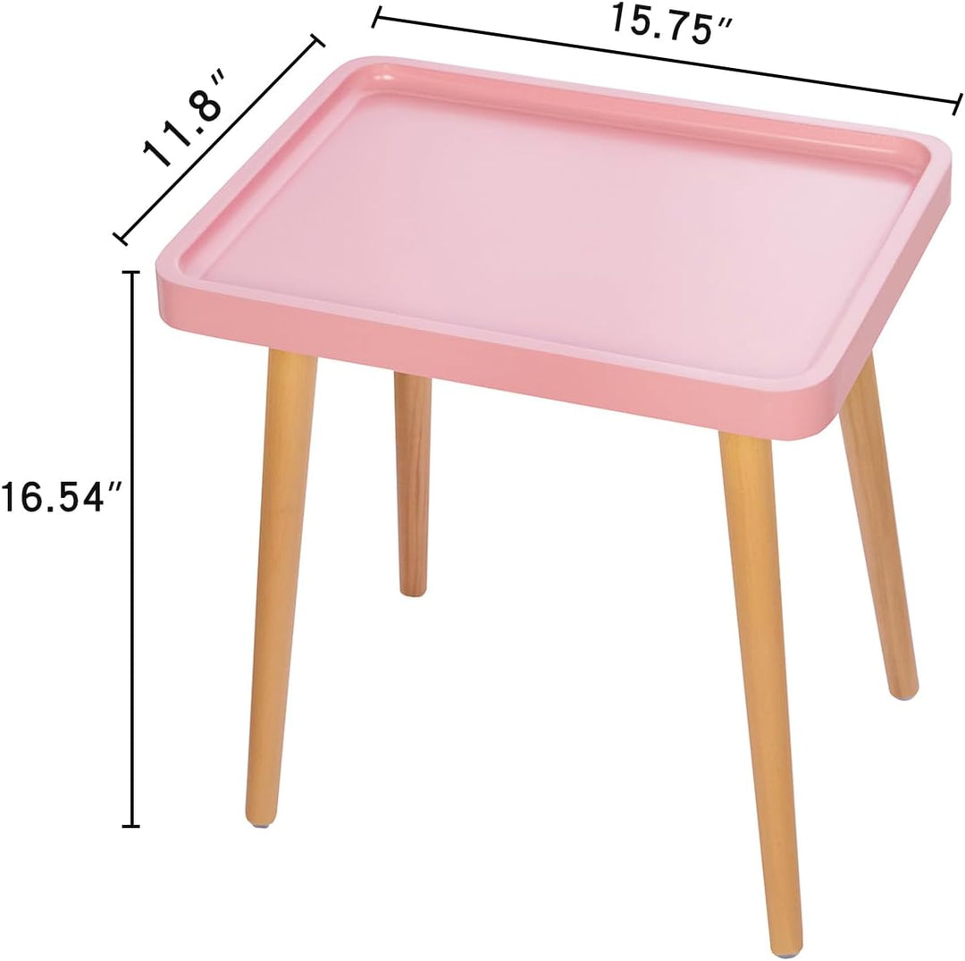 Pink Side Table, Small End Table Accent Table