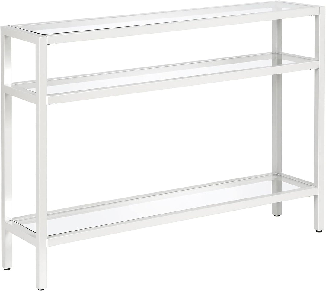 Rectangular Console Table, Entryway Accent Table, White