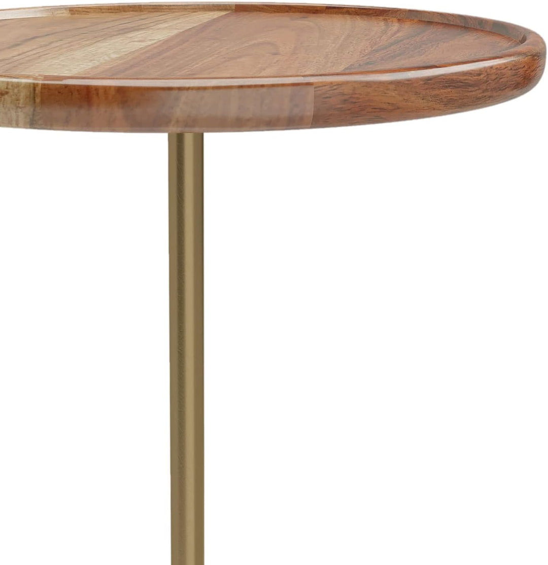 Becker 15" Metal Side Table Natural Living Room