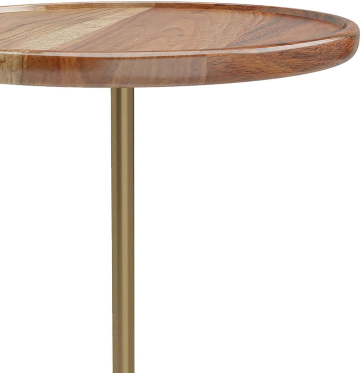 Becker 15" Metal Side Table Natural Living Room