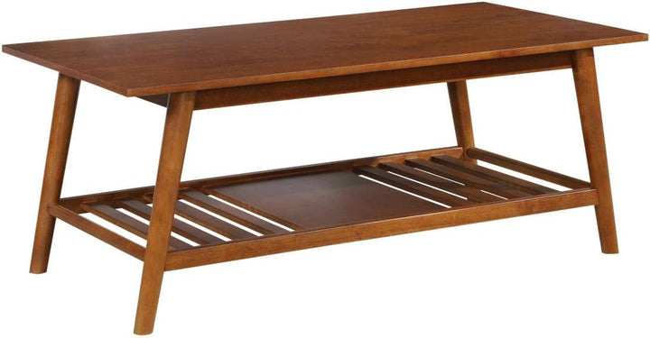 Linon Mid Century Walnut Coffee Table, Walnut