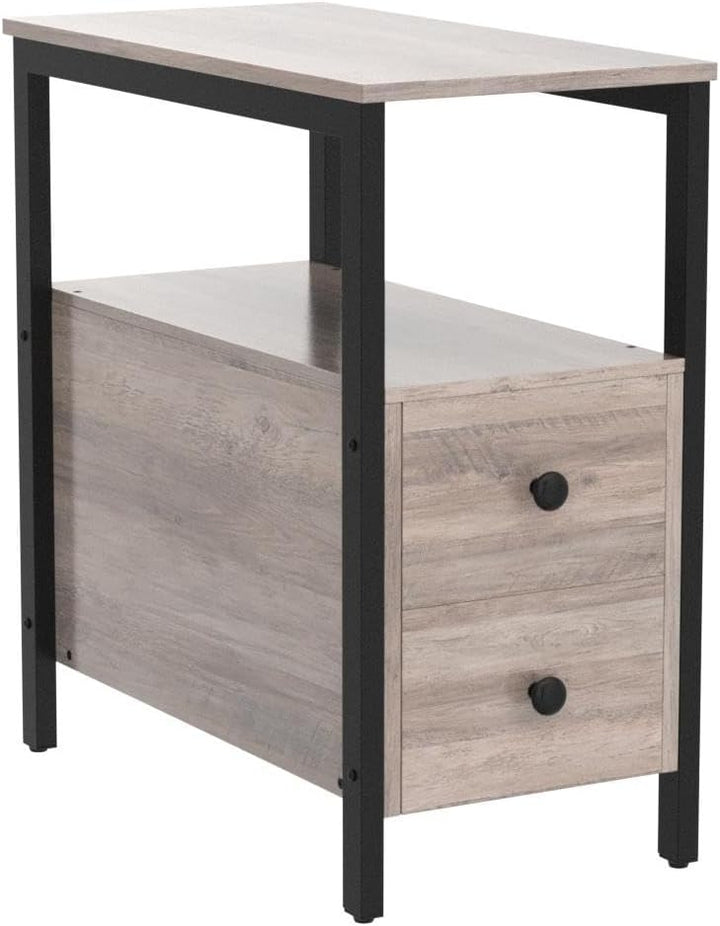 2-Piece End Table, Greige Black