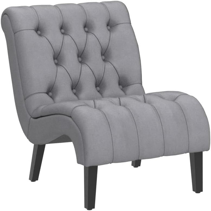 Armless Accent Chair, Grey