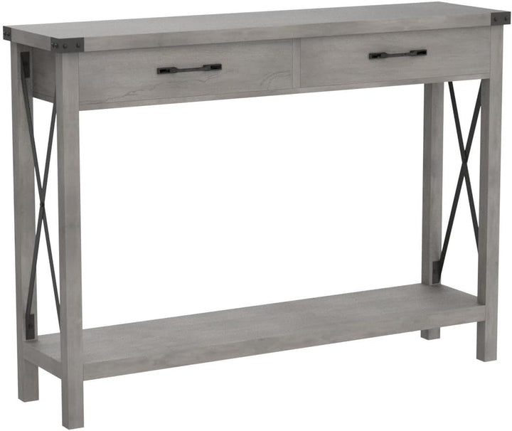 Console Table, Farmhouse Entryway, Accent Wood Sofa-Grey