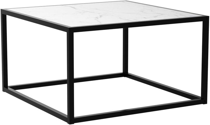 Marble Coffee Table, Small Square Center Table, Modern Design, White