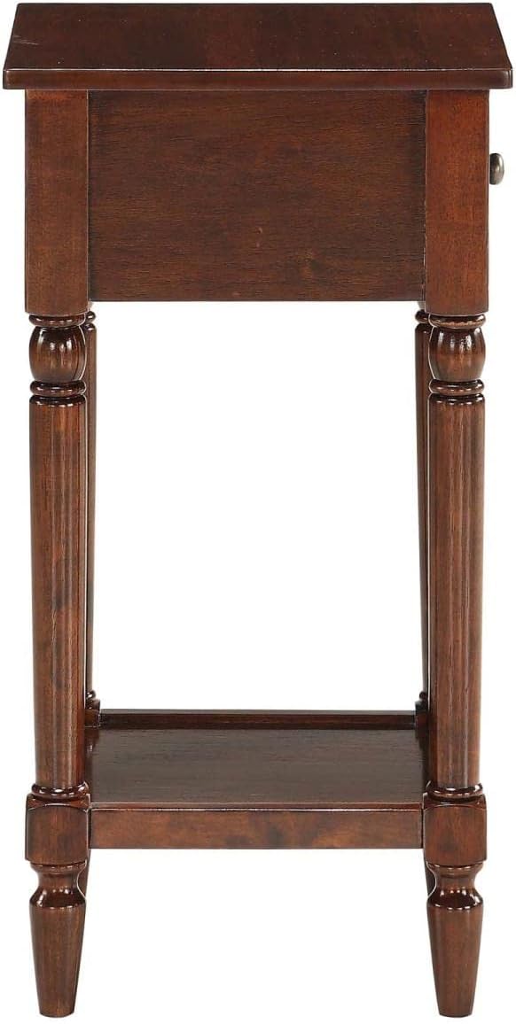 French Country Khloe 1 Drawer Accent Table, Espresso