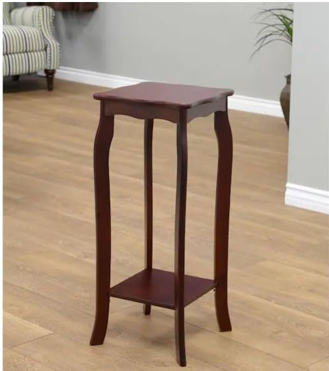 Frenchi Home Furnishing 2 Tier Plant Stand, Mahogany