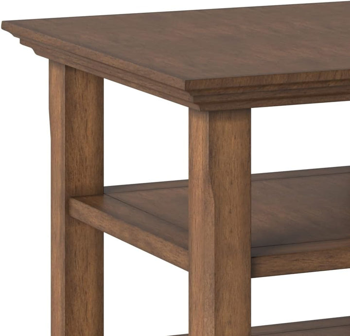 Acadian 19" Square Transitional End Table Brown