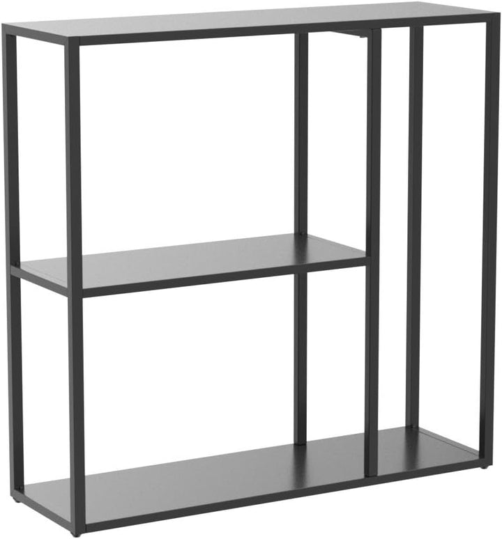 Console Table Narrow Long Storage Rack Black