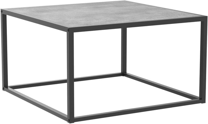 Small Modern Coffee Table for Living Room, Gray Wood