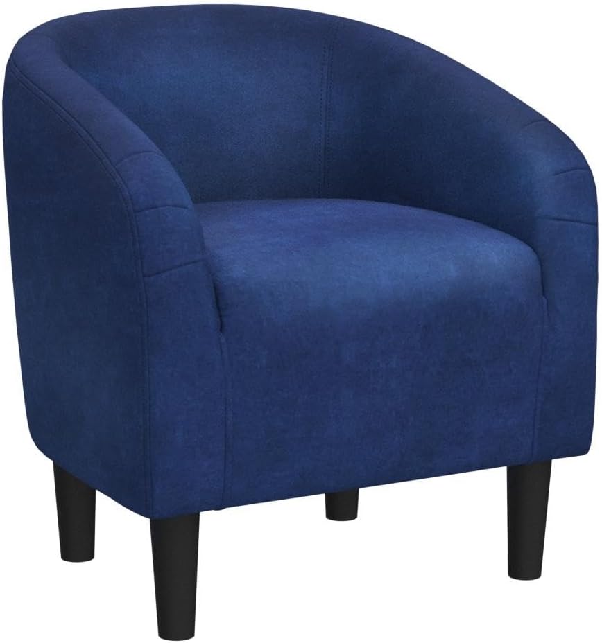 Velvet Accent Chair, Modern Club Chair Navy Blue