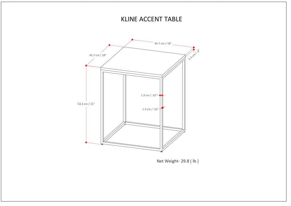 Kline Modern Industrial Metal Accent Side Table