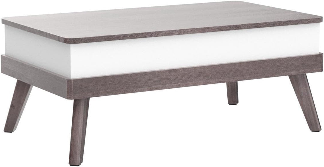 Lift-Top Coffee Table with Hidden Storage, Charcoal Oak