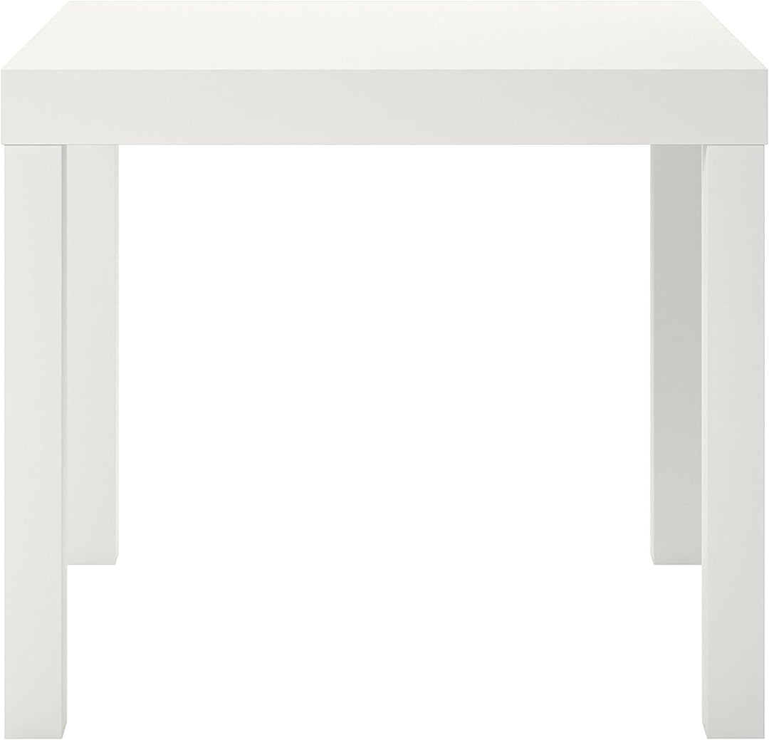 Parsons End Table, White