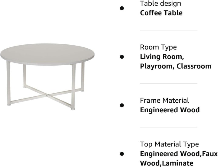 Scandinavian-Style Coffee Table, White