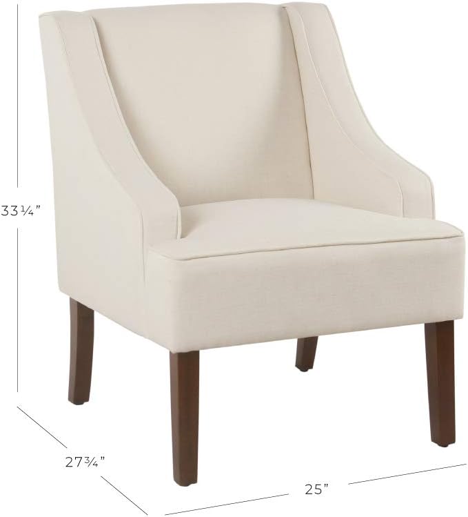 Classic Swoop Arm Accent Chair, Soft Cream