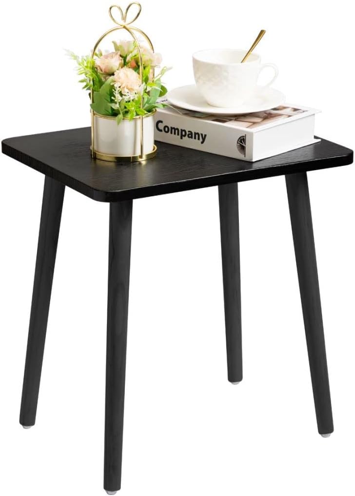 Black Modern Minimalist Wooden Accent Table Legs