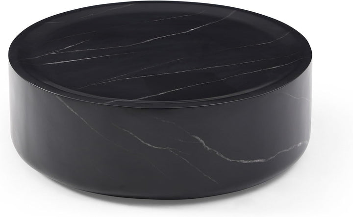 Stylish Black Marble Coffee Table, 35.43