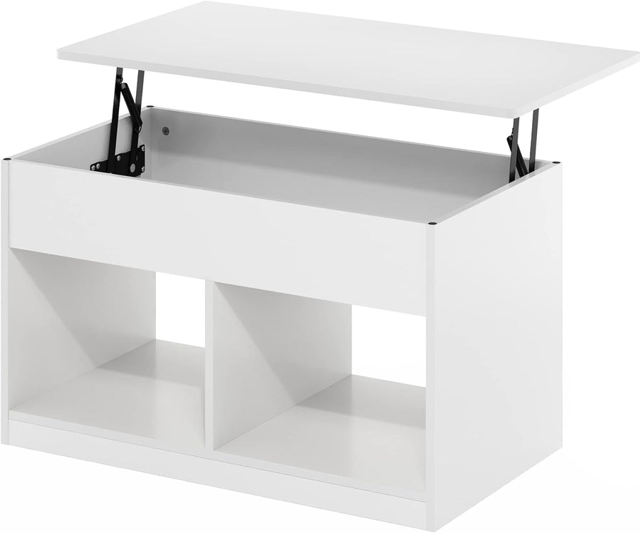 Furinno Jensen Lift Top Coffee Table, White