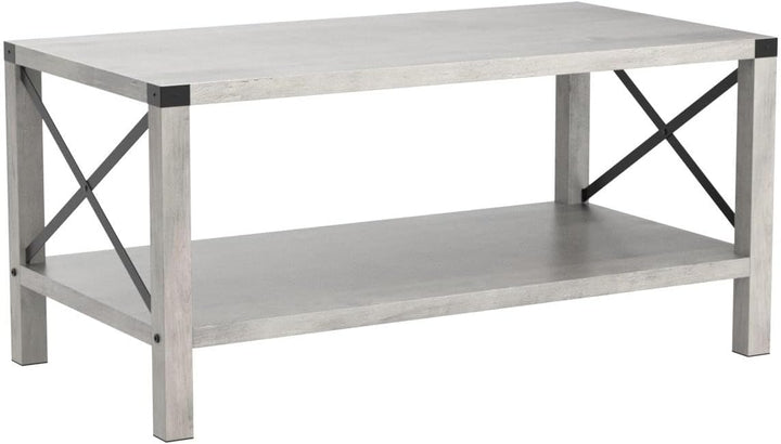 Rustic Farmhouse Tea Coffee Table, Grey