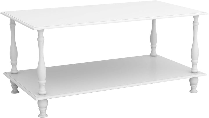 Elegant European White Coffee Table for Living Room, European White Coffee Table