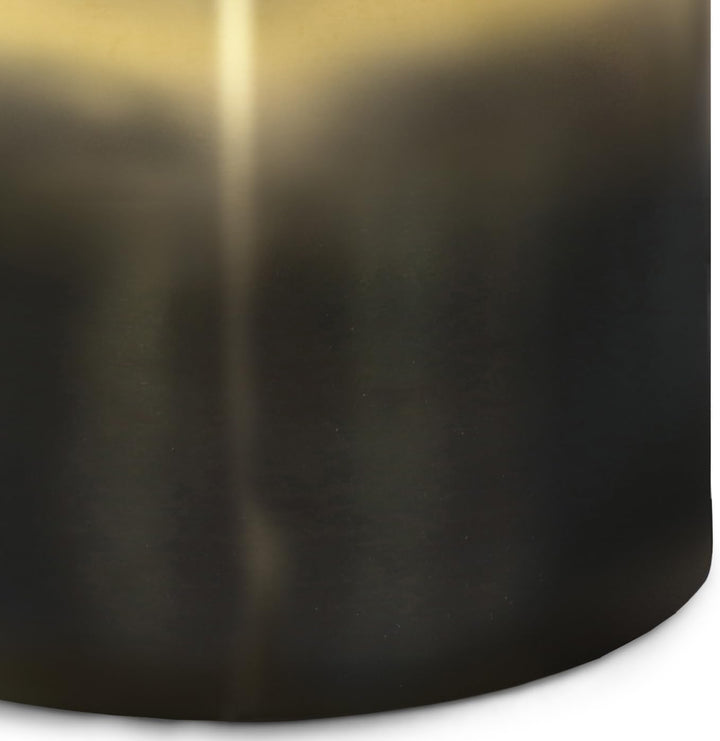 Curtis 16" Metal Table Ombre Black/Gold.