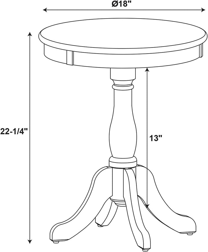 Furniture Round Table, Black, 18