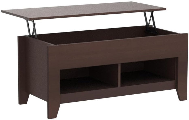 Lift Top Coffee Table with Hidden Compartment, Espresso