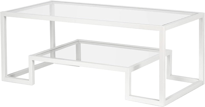 Rectangular Coffee Table, 45-inch Wide, Modern Design, White