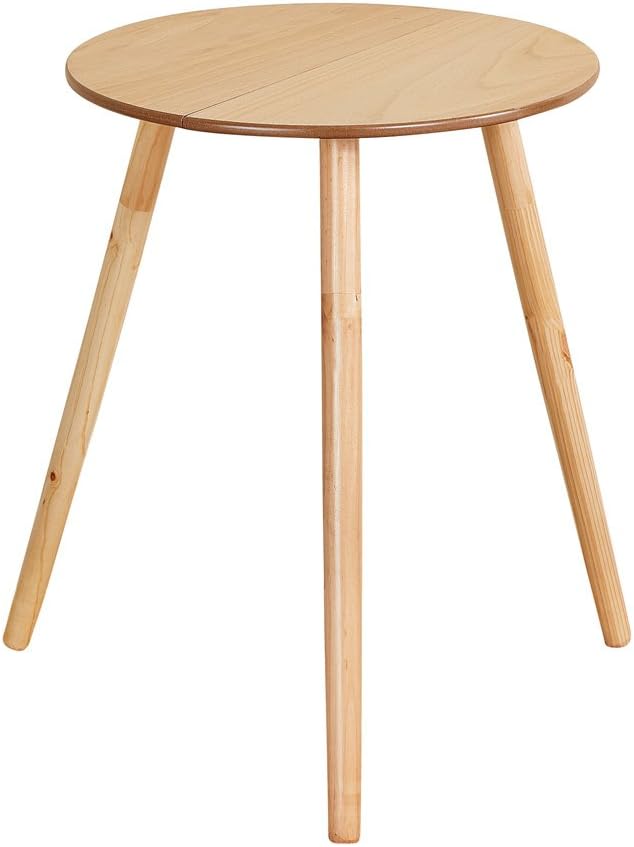 Wooden Round Side Accent Table, 20 Diameter