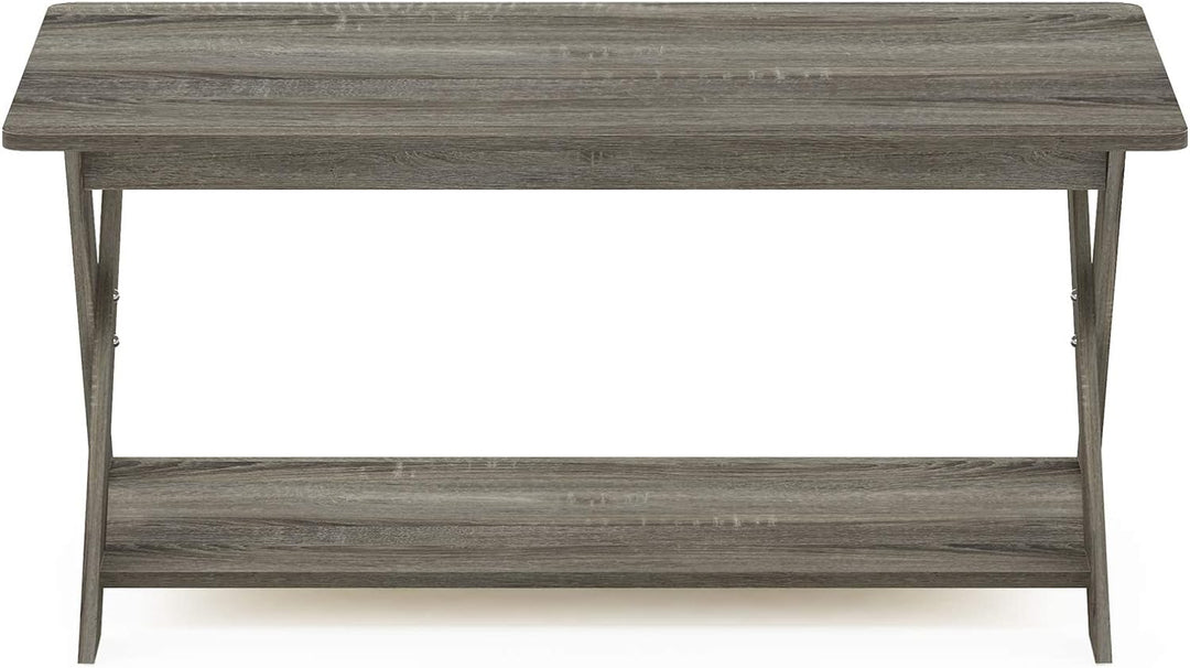 Criss-Crossed Coffee Table, French Oak Grey