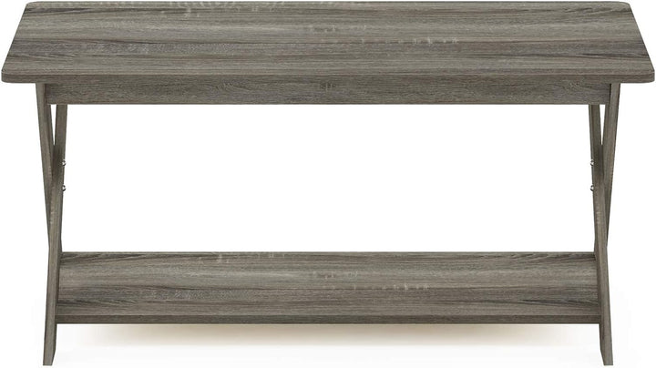 Criss-Crossed Coffee Table, French Oak Grey