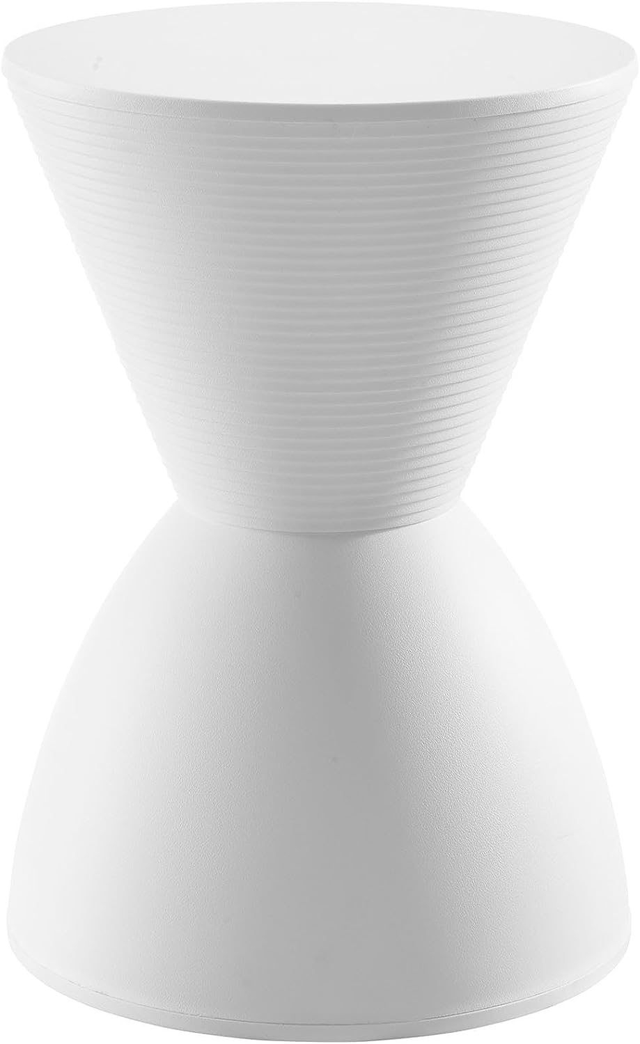 Haste Contemporary Hourglass Accent Stool White