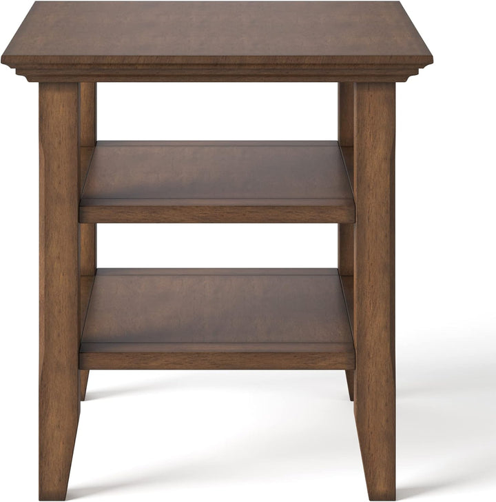 Acadian 19" Square Transitional End Table Brown