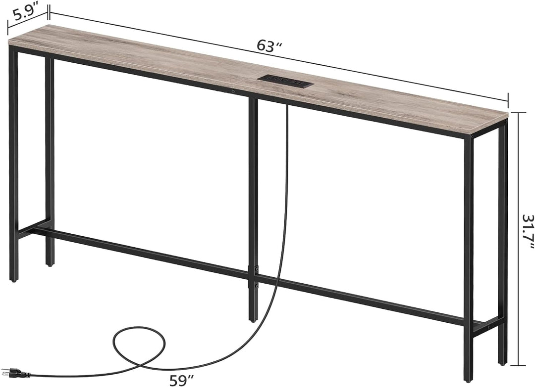 Skinny Console Table 63" Sofa Table CTHG165E01