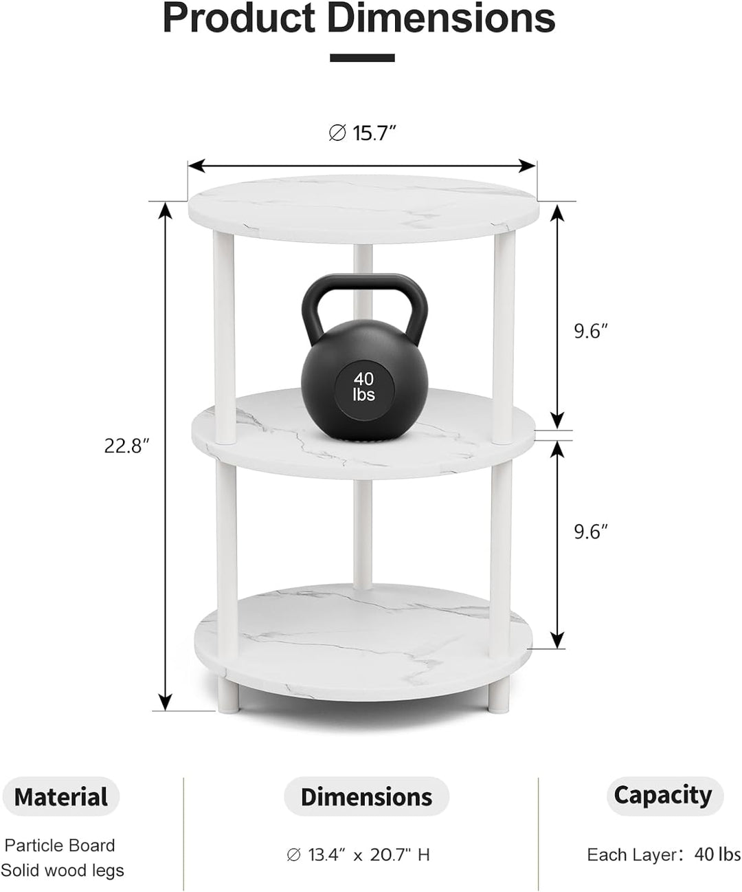 Round Side Tables Living Room - Small Accent Table