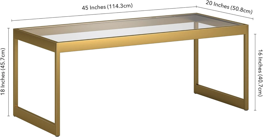 Rectangular Coffee Table in Deep Gold