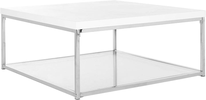 Safavieh Home Glam Coffee Table, White and Chrome