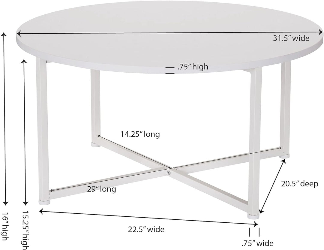 Scandinavian-Style Coffee Table, White