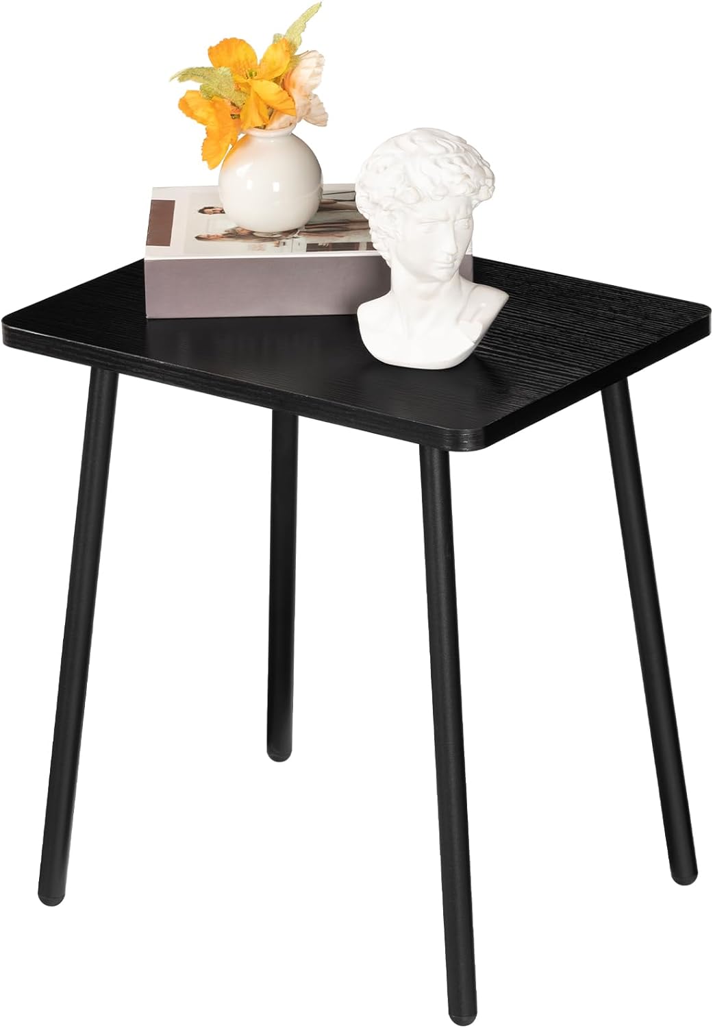 Side Table, Small Accent Table for Small Spaces, Black