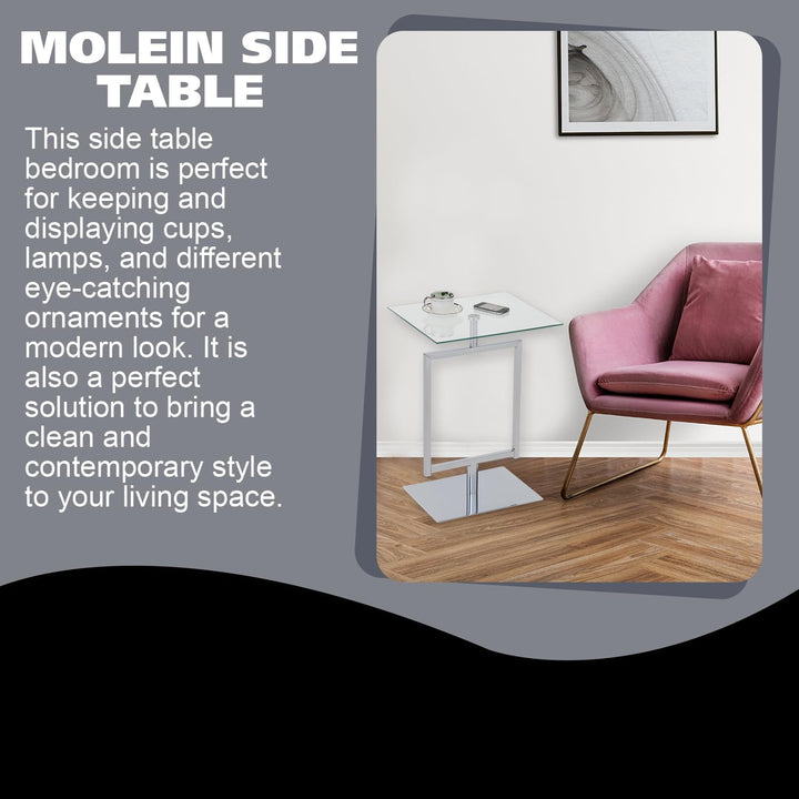 Molein Side Table, Chrome