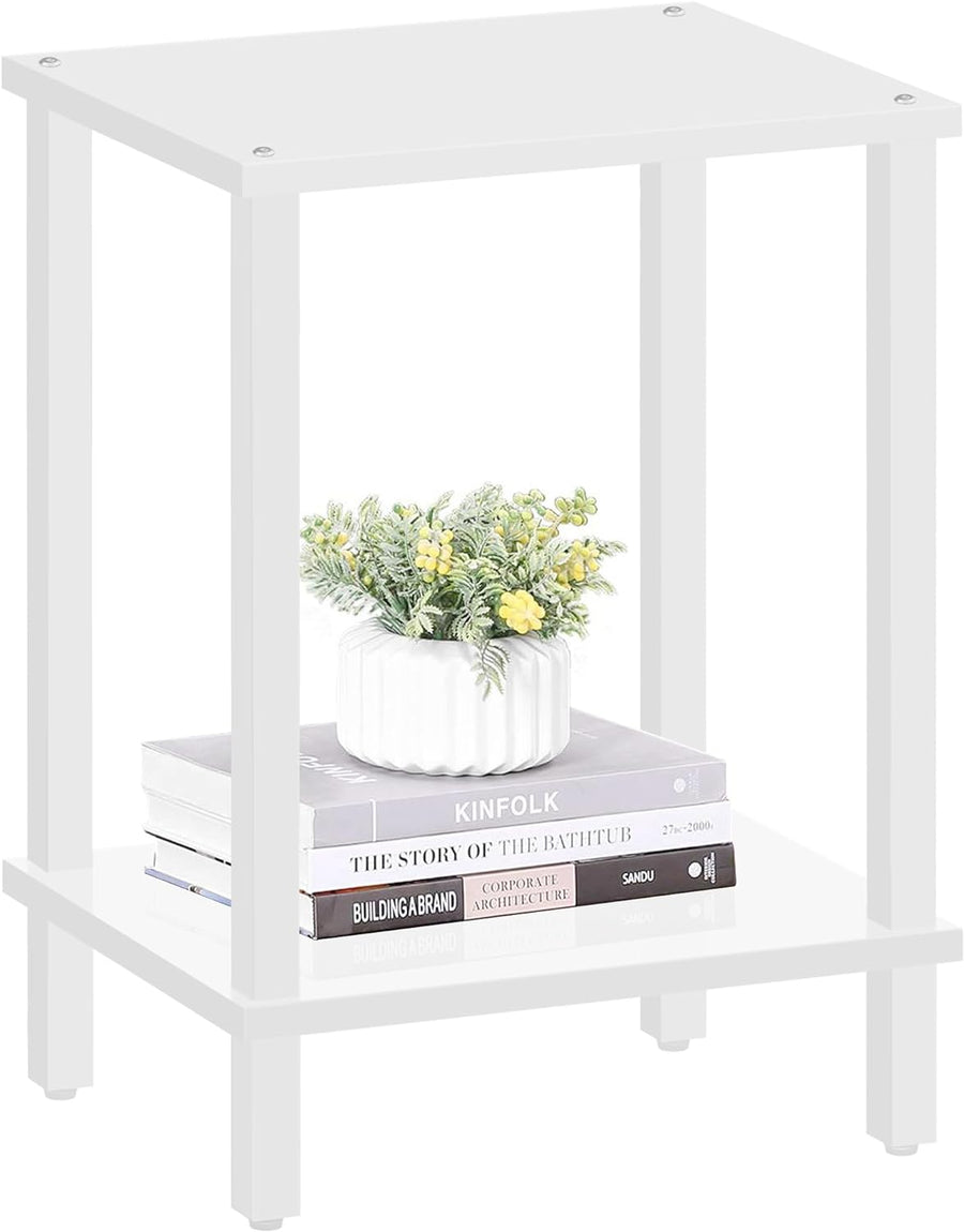 2-Tier Storage Shelf Sofa Table Small Space