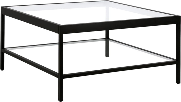 Blackened Bronze Square Coffee Table, 32-inch