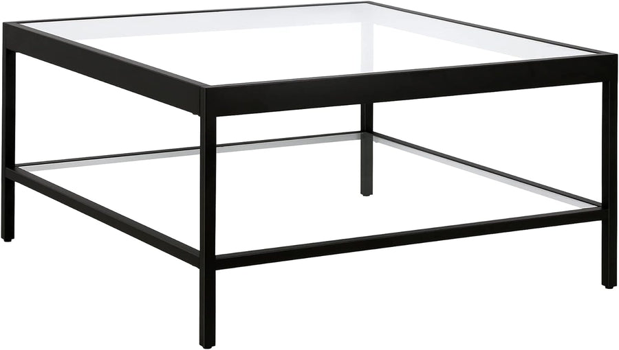 Blackened Bronze Square Coffee Table, 32-inch