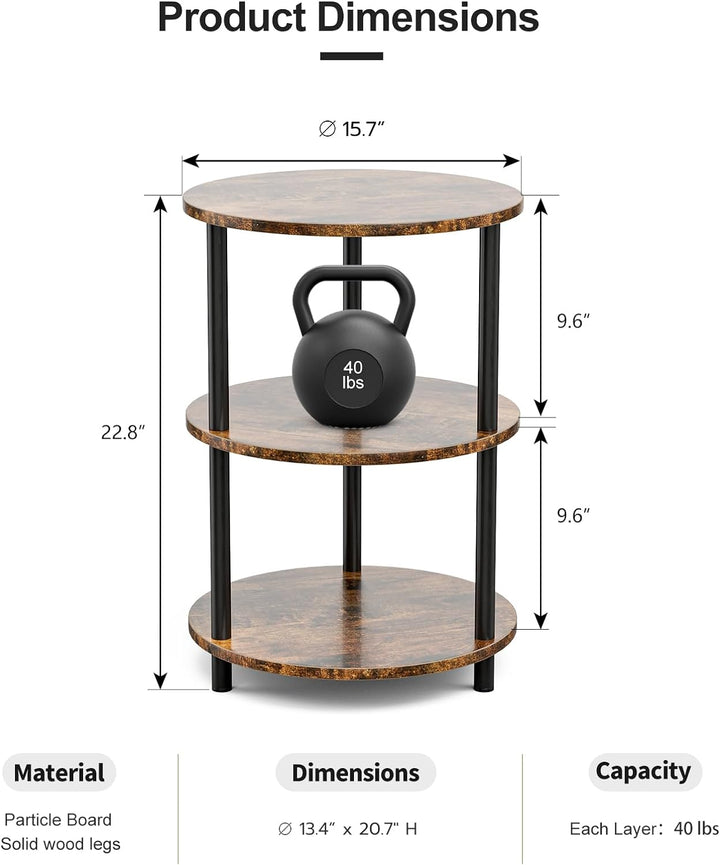 Round Side Tables Living Room - Small Accent Table