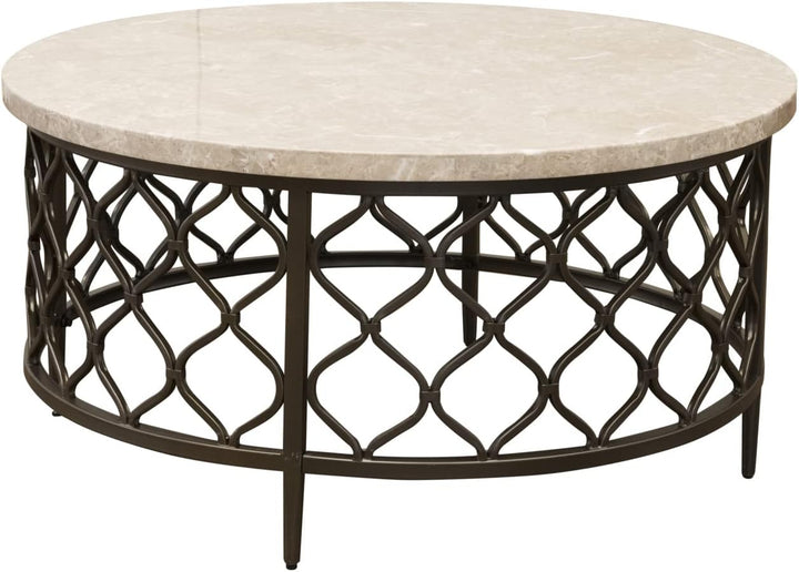 Steve Silver Marble Top Cocktail Table, Bronze