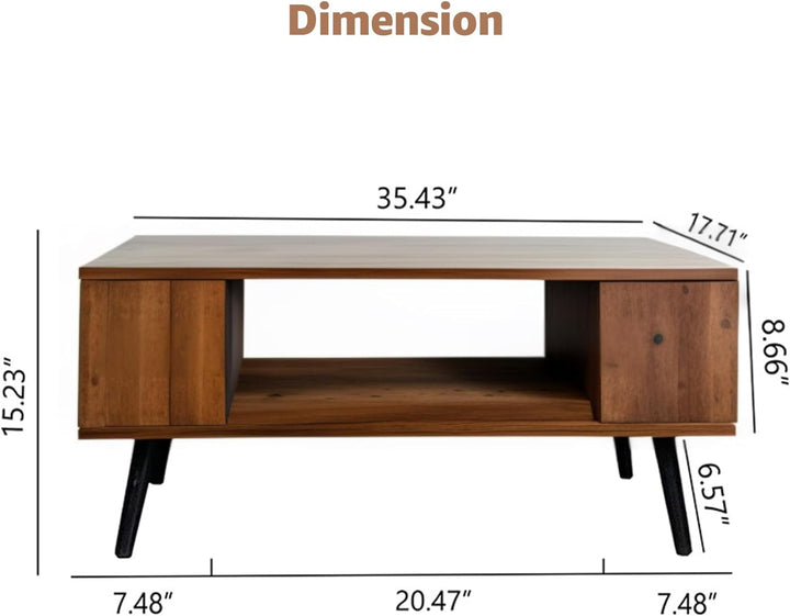 Contemporary Craft & Study Coffee Table, Hidden Storage, Walnut