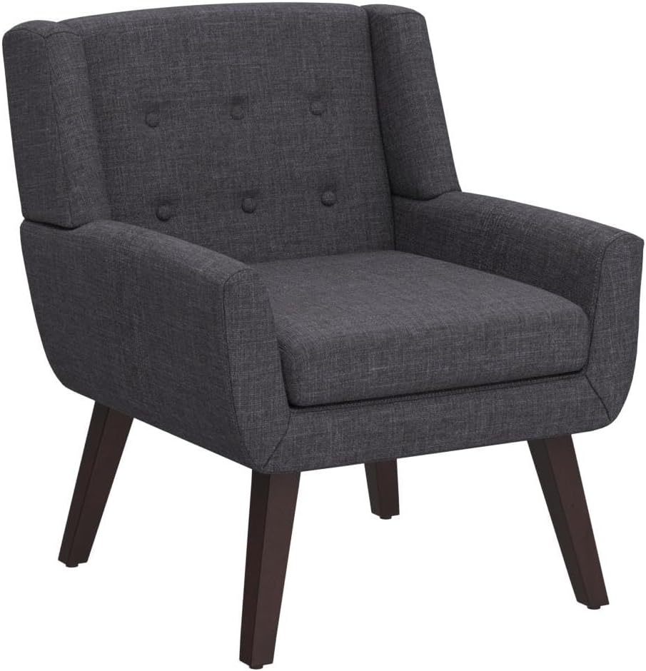 Accent Chair, Button Tufted Upholstered Sofa (Grey)