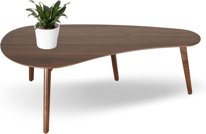 Zenvida Mid Century Modern Coffee Table, Walnut