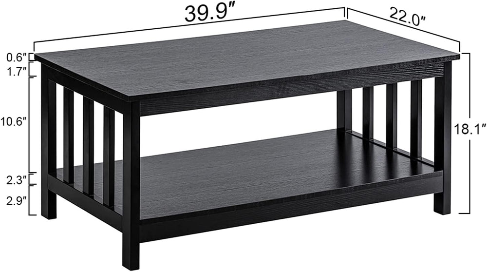 ChooChoo Mission Coffee Table, Black